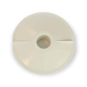 SKIMVAC ASTRAL 17,5L: Beige plastlock med centralt hål och två sidofåror.