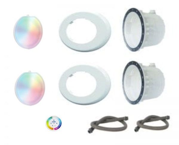 BELYSNINGSPAKET ASTRAL LUMIPLUS FLEXI RGB LED X2 INKL FJÄRR