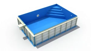 PP POOL 2,6 X 5,7 X 1,25M 10MM HÖRNTRAPPA
