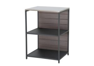 UTEKÖK MAMBO VASKSKÅP är ett kompakt sidobord med två hyllor och vit skiva.