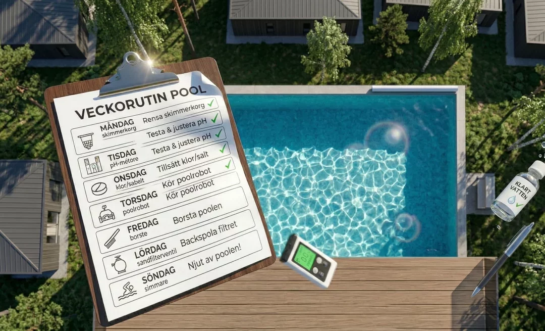 Veckorutin för optimal vattenkvalitet